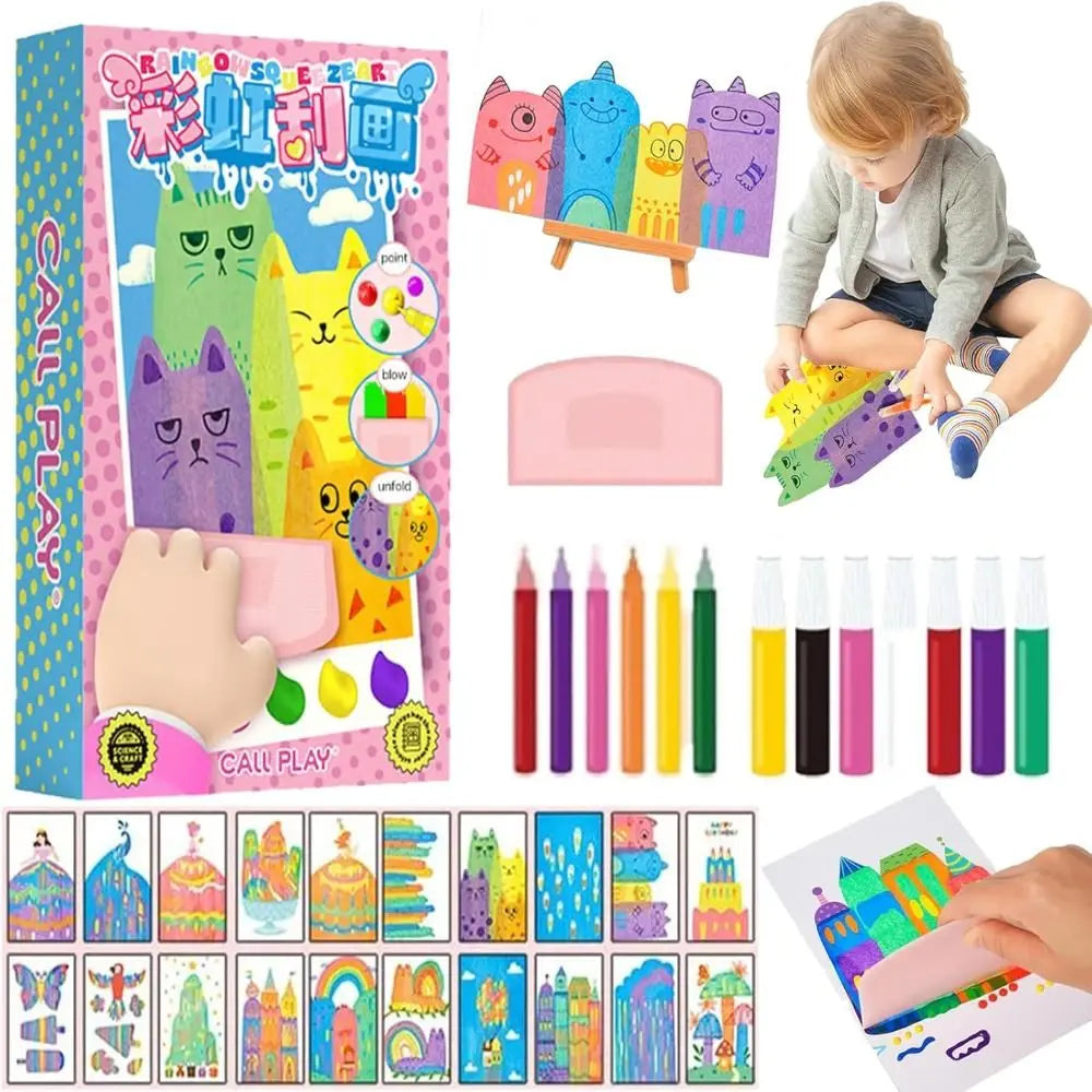 Rainbow Art Fun Kit for Kids | Squeeze Painting Set