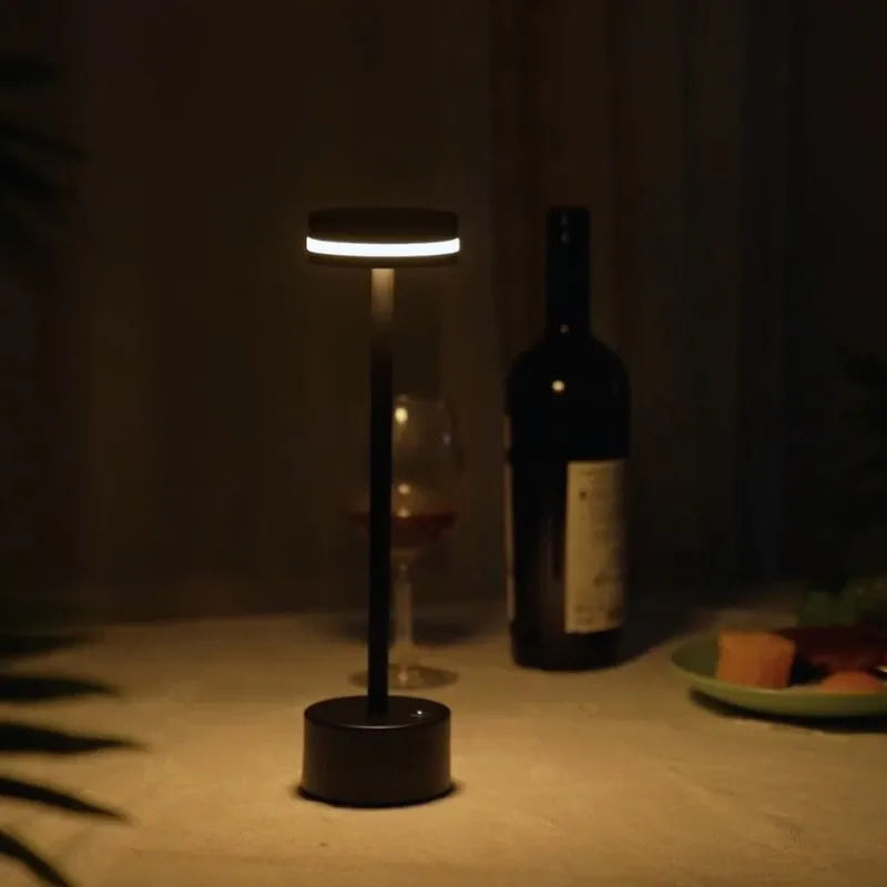 Rechargeable LED Table Lamp Aluminium 31 x 8 cm | 5 Colours, Touch Dimmable | 12-16 Hour Battery, USB Cordless