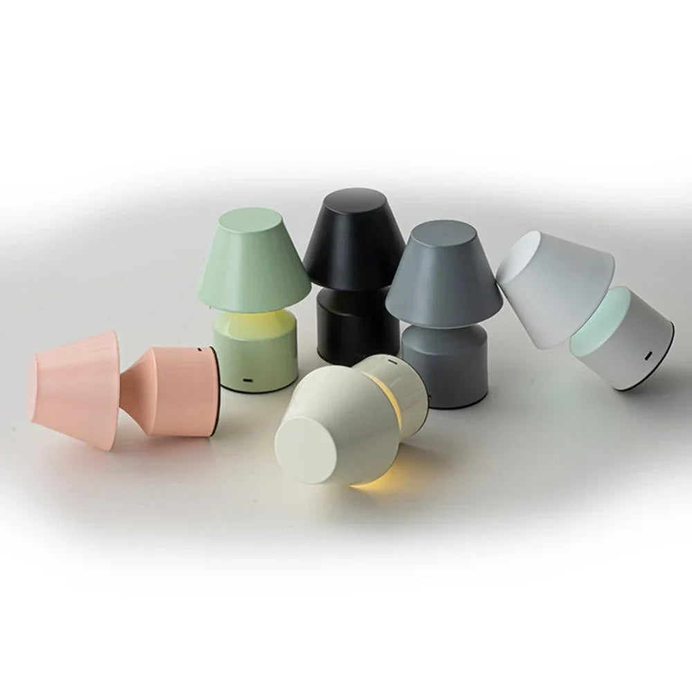 Rechargeable Table Lamp | Cordless Touch Control, Stepless Dimming | Iron & Acrylic, 16 x 11 cm, 10-Hour Battery