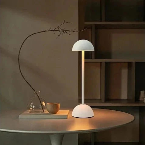 Rechargeable Table Lamp, Iron, 34 x 10 cm | White or Black, Stepless Dimmer | Cordless 10-16 Hour Battery, 3 White Tones