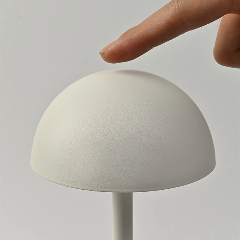 Rechargeable Table Lamp, Iron, 34 x 10 cm | White or Black, Stepless Dimmer | Cordless 10-16 Hour Battery, 3 White Tones