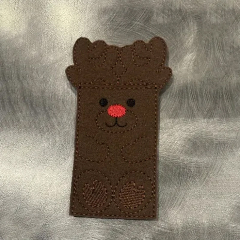 Reindeer Money Holder Sleeve | Felt Gift Card & Cash Pocket Decoration | Handmade Christmas Table Place Setting