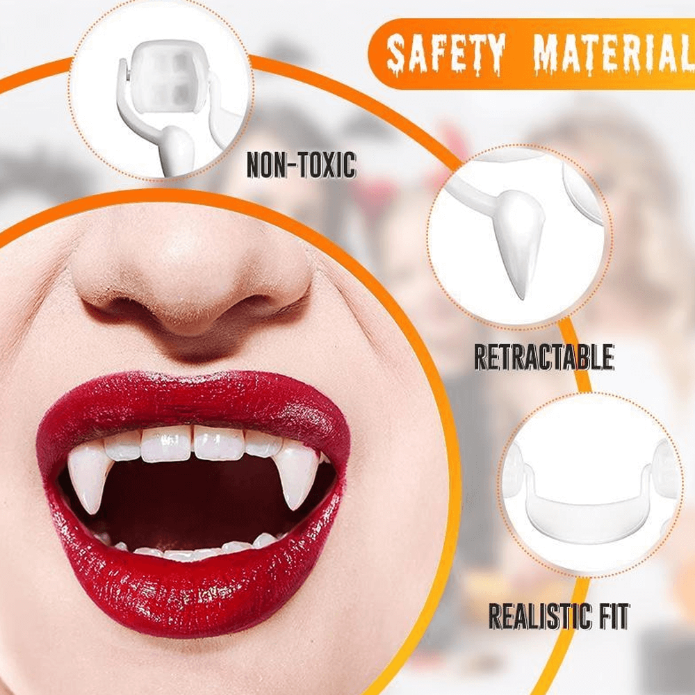 Retractable Vampire Fangs | Realistic Look & Instant Transformation