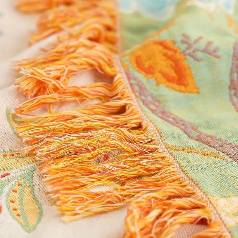 Reversible Blanket | Two Patterns In One Fringed Throw