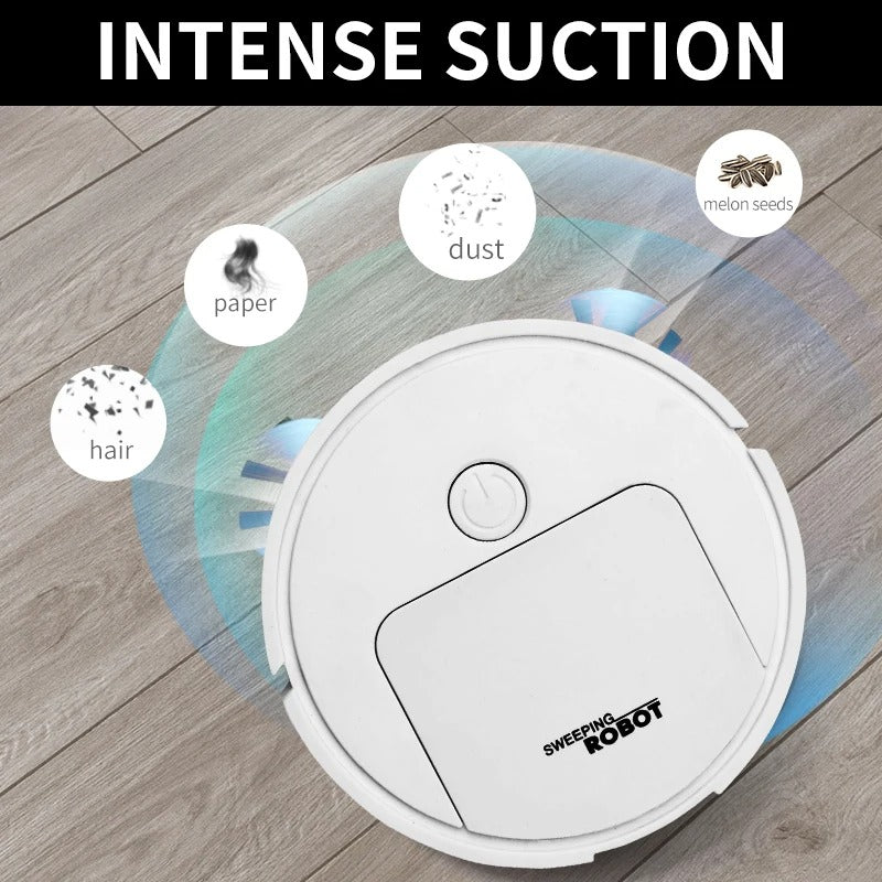 Robot Vacuum Cleaner 3-in-1 | Smart Navigation & Powerful Suction | Rechargeable Battery for Pet Hair & Allergens