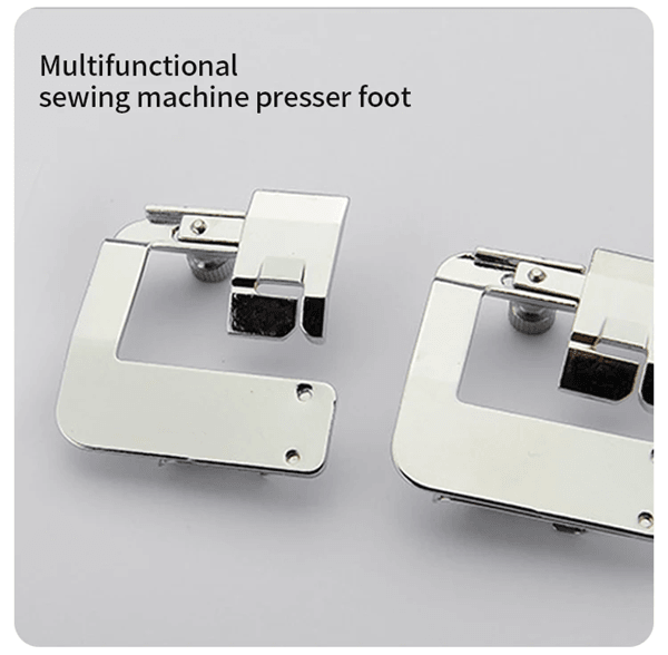 Rolled Hem Presser Foot Set Metal | 4 Interchangeable Widths from 9mm to 25mm | Snap-On Fit for Domestic Sewing Machines