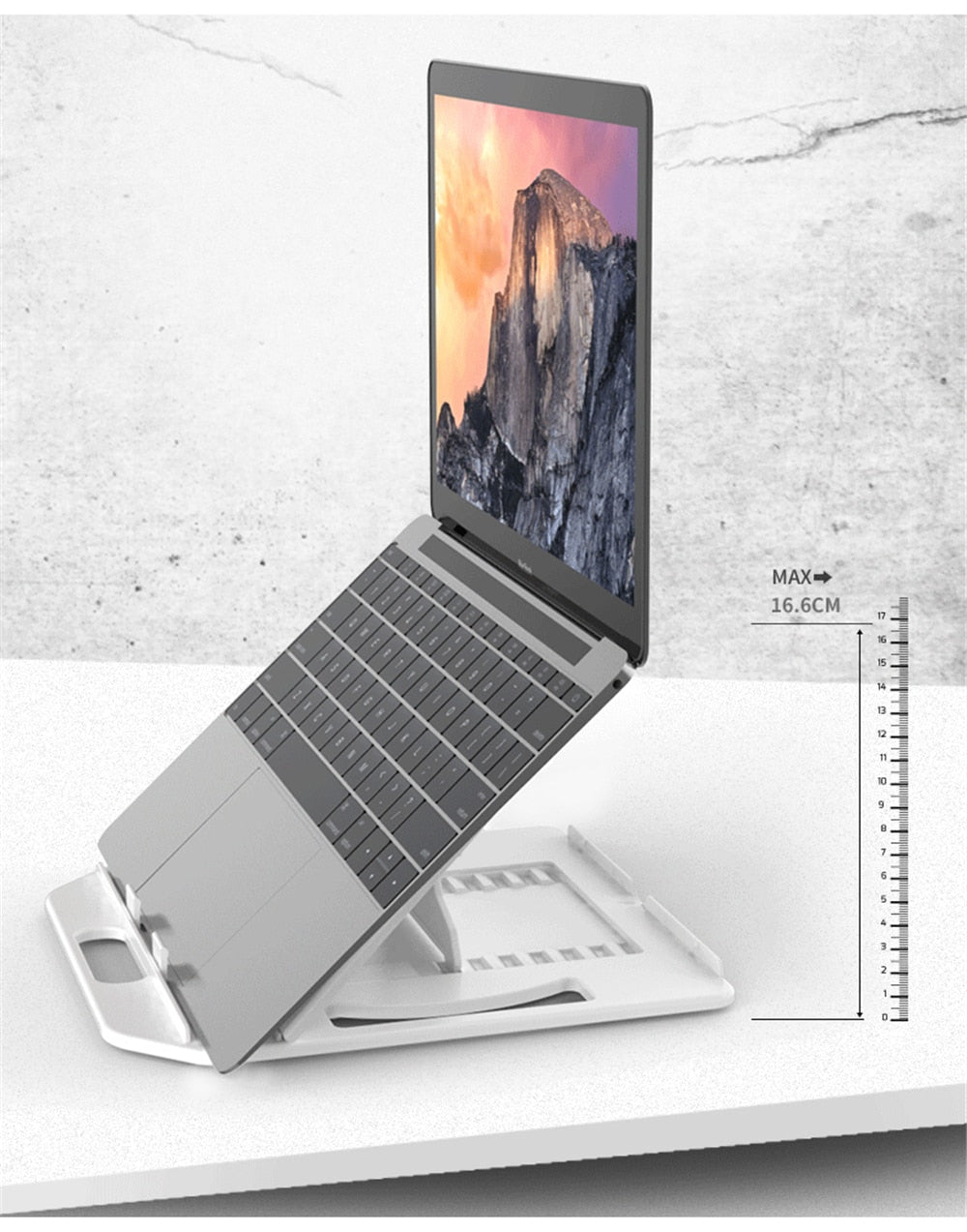 Rotating Laptop Stand Adjustable Foldable Portable with Phone Holder
