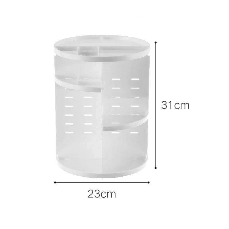 Rotating Makeup Organizer 360-Degree Vanity with Vertical Storage