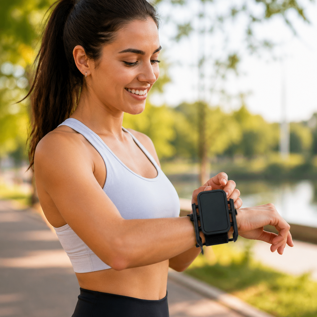 Rotating Phone Armband for Running & Cycling | 360° Swivel Mount | Breathable Strap, Fits Wrist or Arm, Touchscreen Compatible