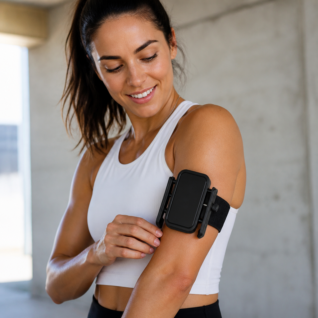 Rotating Phone Armband for Running & Cycling | 360° Swivel Mount | Breathable Strap, Fits Wrist or Arm, Touchscreen Compatible
