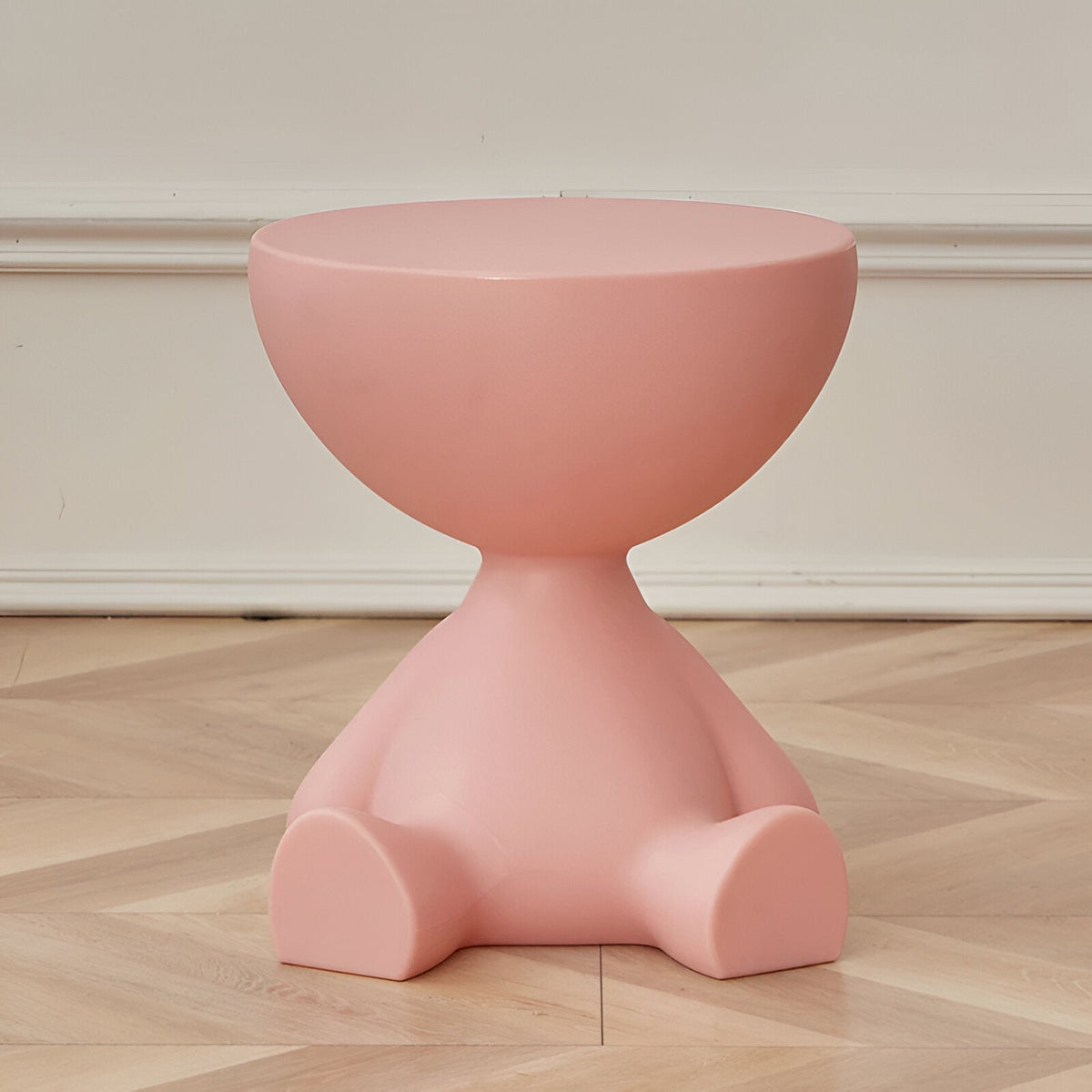 Round Coffee Table | Sculptural Figure Side Table with Round Top