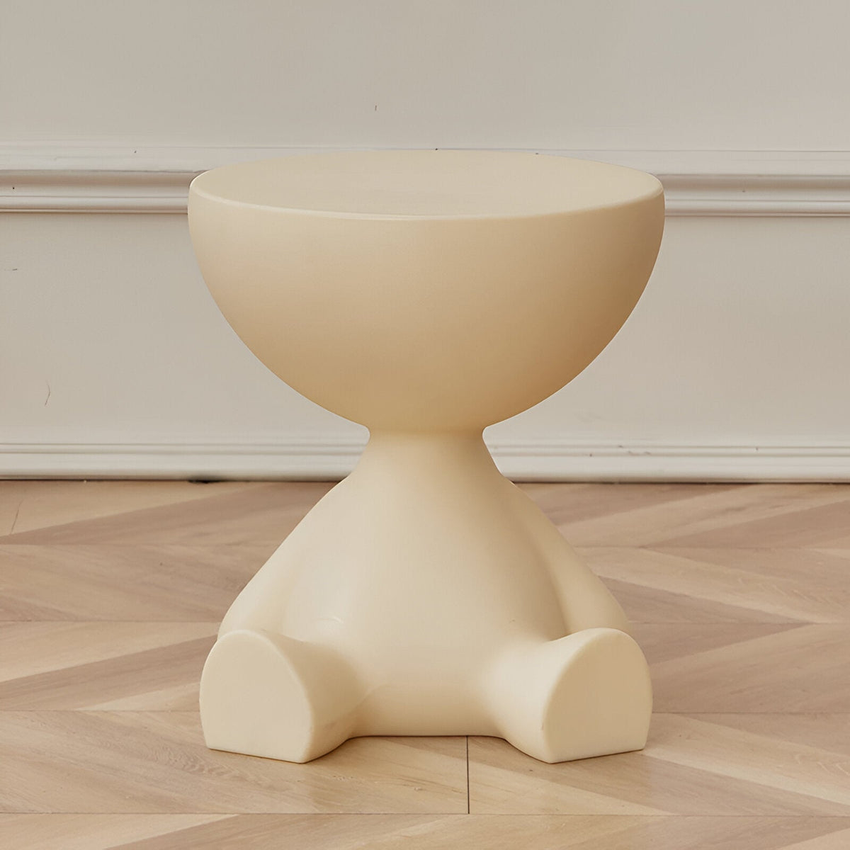 Round Coffee Table | Sculptural Figure Side Table with Round Top