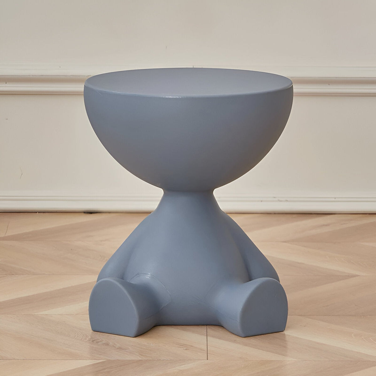 Round Coffee Table | Sculptural Figure Side Table with Round Top