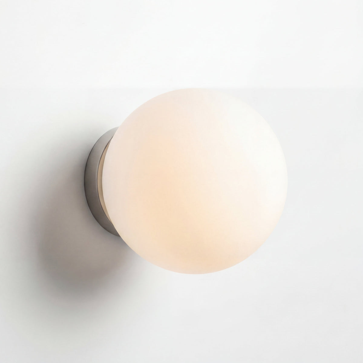 Round Frosted Glass Wall Light | Integrated LED, 3 Colour Temperatures | Even Glow for Hallway, Bedroom & Bathroom