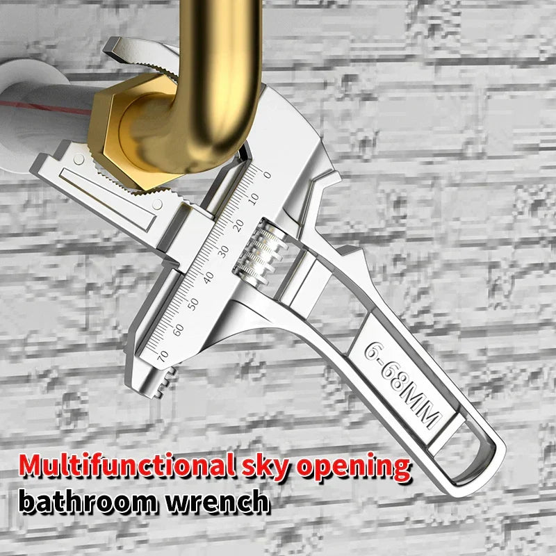 Adjustable Universal Wrench Aluminium Alloy | Large Opening for Nuts & Fittings | Compact Handle for Tight Spaces 6