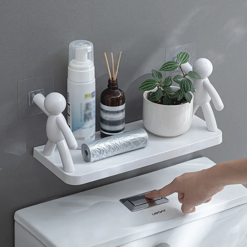No-Drill Wall Shelf | Adhesive Mount, No Tools Needed | Modern Space-Saving Storage for Kitchen, Bathroom & Office 1