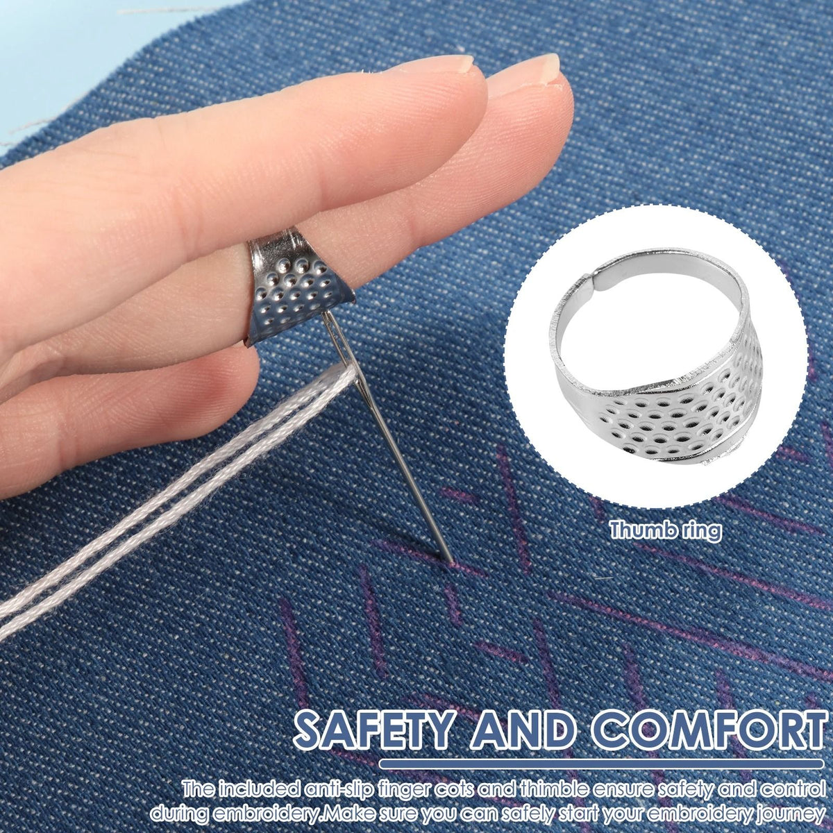 Sashiko Embroidery Stencil Kit 12 Piece Set | Reusable Templates with Thread, Needles & Thimble | Beginner Hand Stitching
