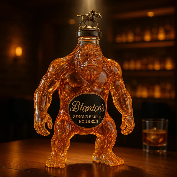 Sasquatch Whiskey Decanter Bottle Glass | Sculpted Figure | Novelty Barware Gift for Collectors & Whiskey Fans