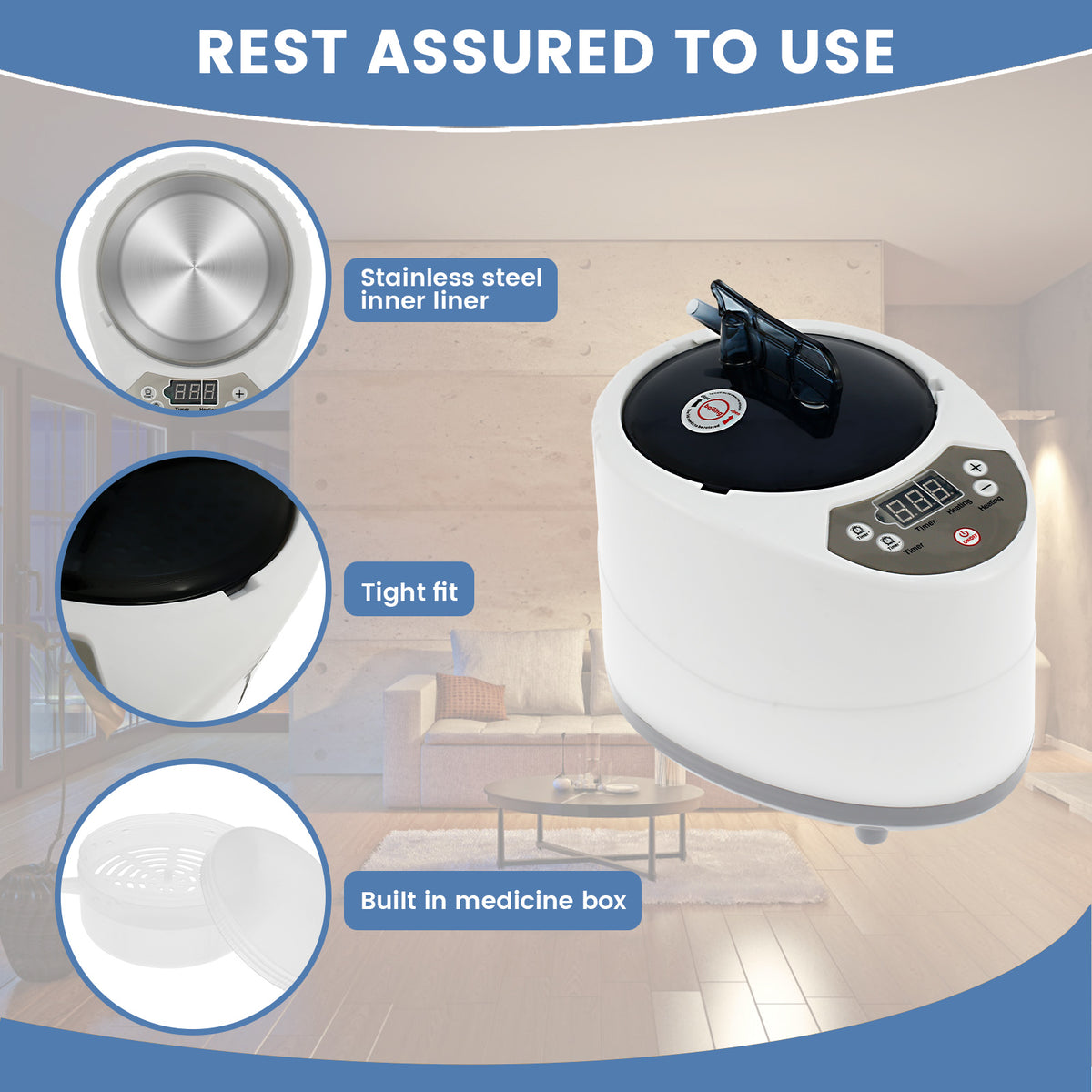 Sauna Steamer Portable High-Capacity Steam Generator with Auto Shut-Off