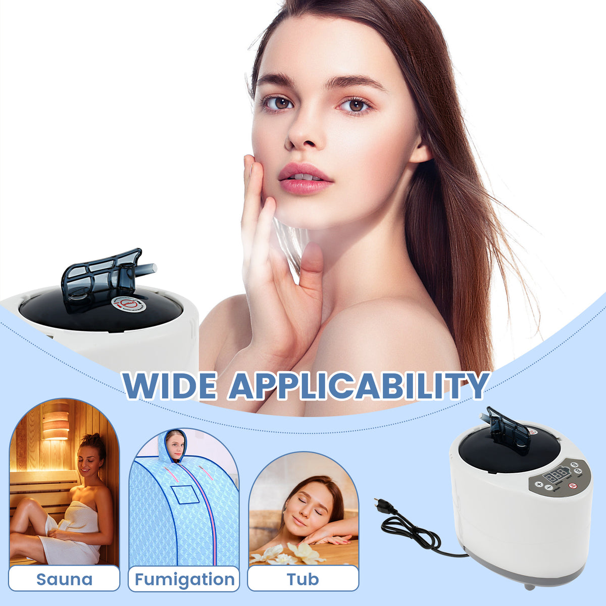 Sauna Steamer Portable High-Capacity Steam Generator with Auto Shut-Off
