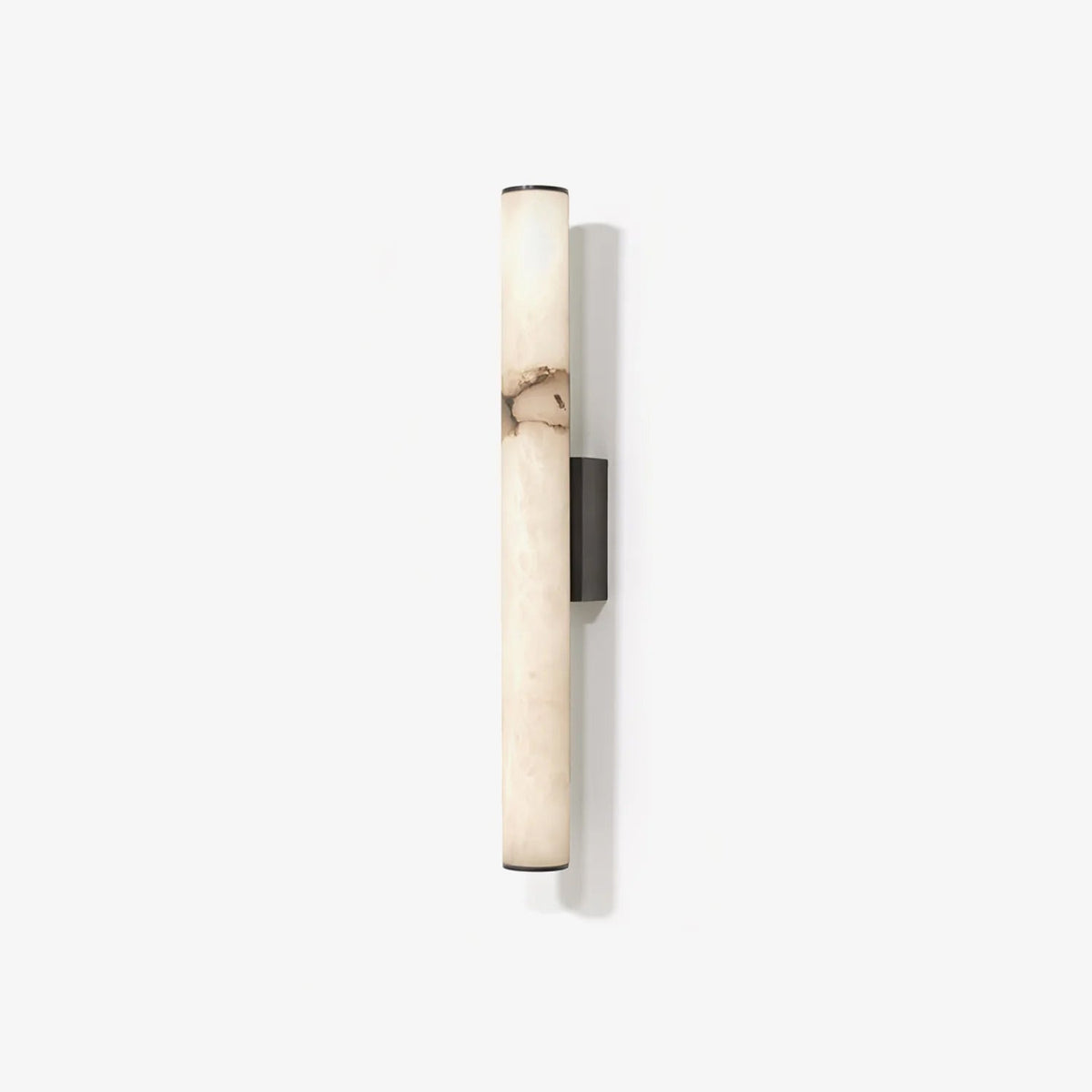 Sconce Lamp Marble-Effect Resin Minimalist LED with Copper-Toned Accents