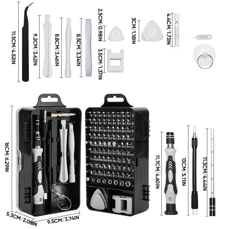 Screwdriver Set Magnetic Precision Chrome Vanadium with Extension Rod