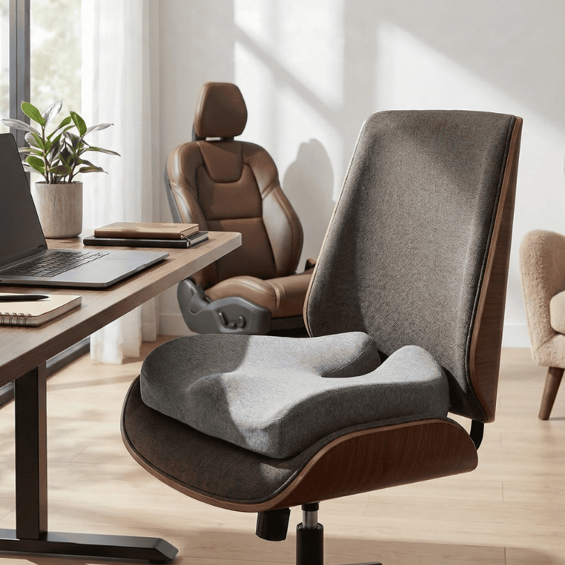 Seat Cushion Orthopedic Ergonomic High-Density Foam with Removable Cover