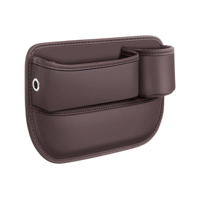 Seat Gap Storage Box Leather | Fits Driver & Co-Driver Seat Gaps | Stops Items Falling, Reserved Charging Port