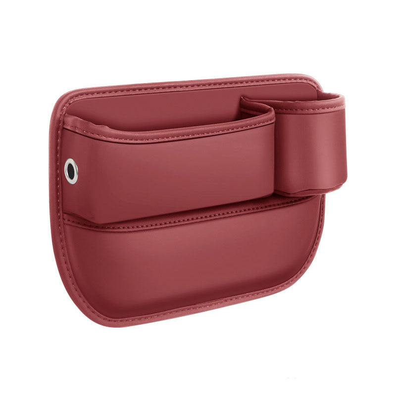 Seat Gap Storage Box Leather | Fits Driver & Co-Driver Seat Gaps | Stops Items Falling, Reserved Charging Port