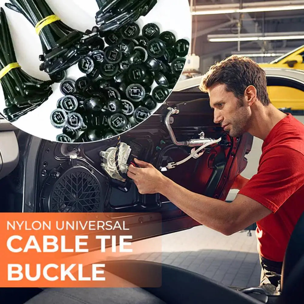 Self-Locking Cable Ties Nylon | 50-Piece Pack, No Tools Needed | UV-Resistant Outdoor Wire Organiser for Cars and Homes