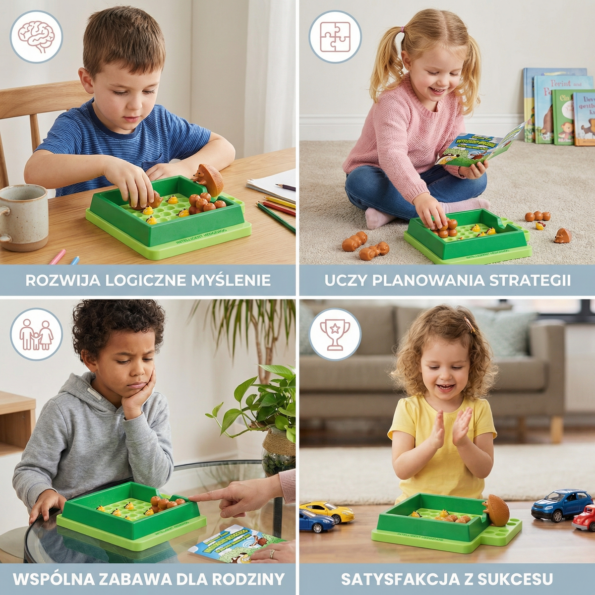 Shape Sorting Puzzle Toy Wood | Hedgehog Design with Colour Matching Pieces | Builds Fine Motor Skills and Focus