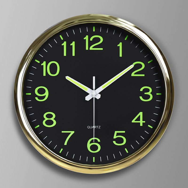 Silent LED Wall Clock 12-Inch Timepiece With Clear Visibility - Plastic - Silent Movement - Round