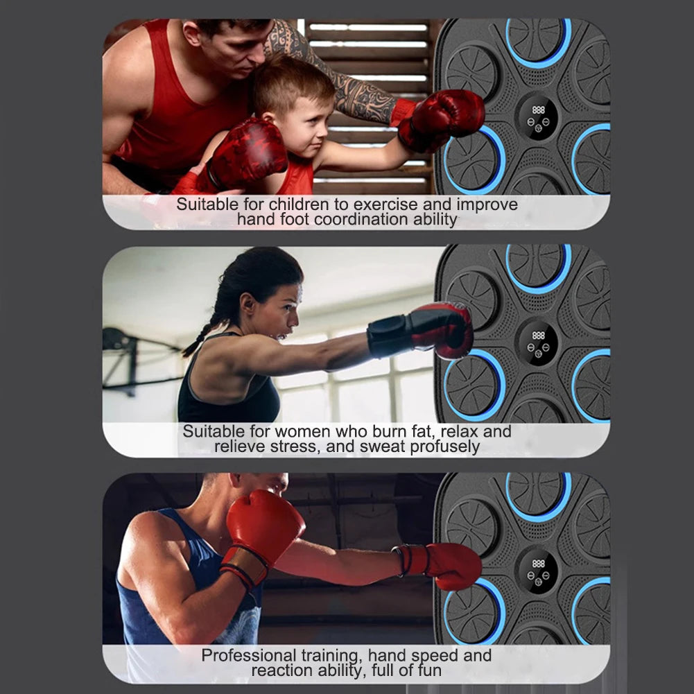 Smart Boxing Trainer - Wall-Mounted Music Boxing Machine for Home Gym, Cardio & Reflex Training - Delveno