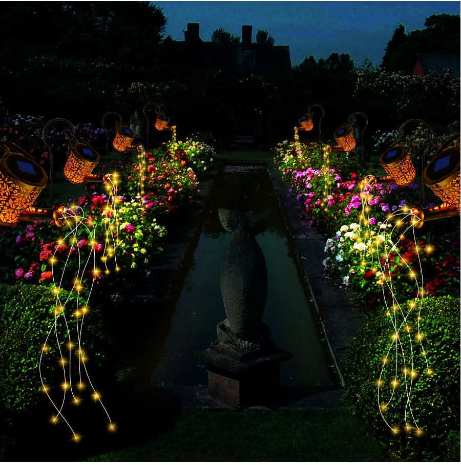 Solar Garden Lamp - Star-Shaped Design - Flexible Copper Wire - LED - Delveno