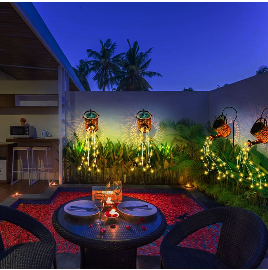 Solar Garden Lamp - Star-Shaped Design - Flexible Copper Wire - LED - Delveno