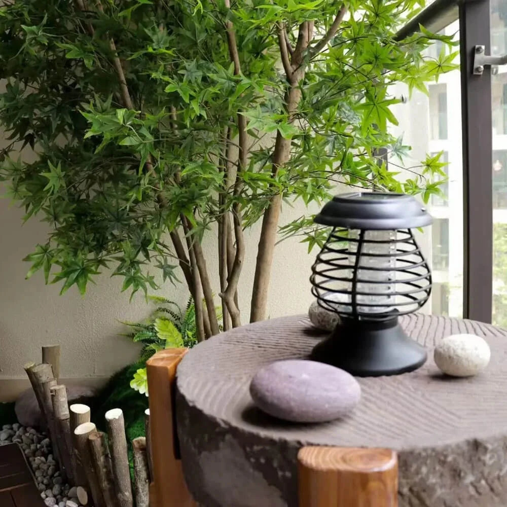 Solar Mosquito Zapper Lantern ABS Housing | 3-Position Setup, 10-Hour Runtime | IP65 Weatherproof, Dusk Sensor