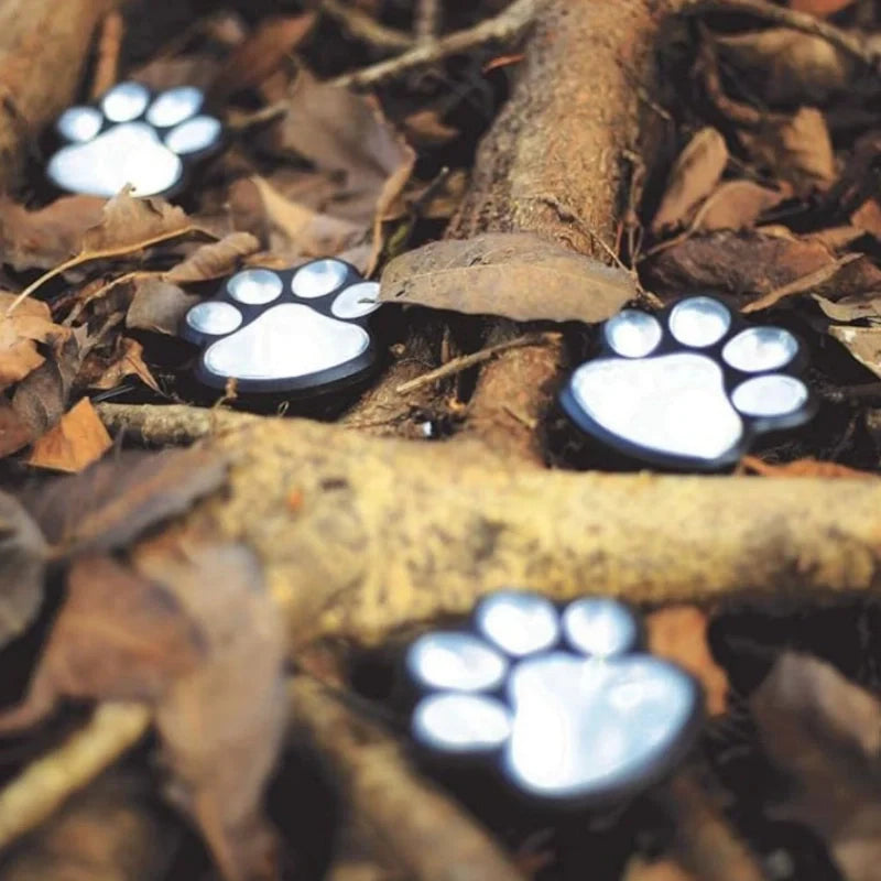 Solar Paw Print Light, ABS Plastic | IP44 Waterproof, Automatic Dusk Sensor | Up to 10 Hours Glow, 3 to 24 Pack