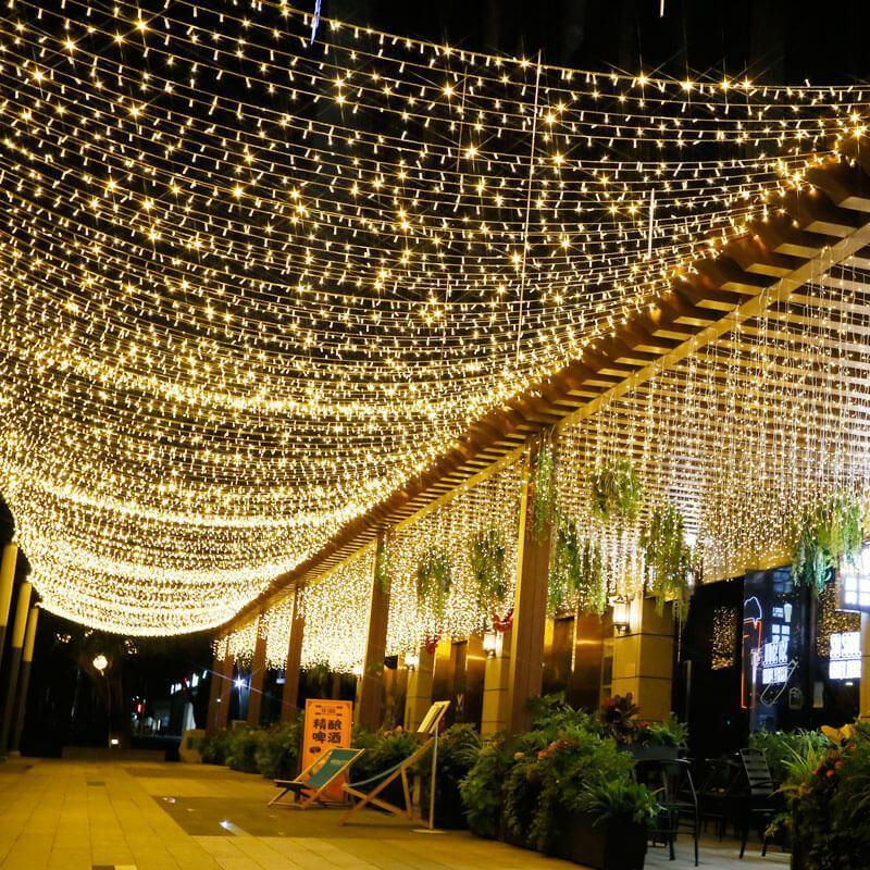 Solar Powered Fairy Lights 100 LED String | 8 Lighting Modes, Dusk Sensor | IP44 Waterproof Outdoor Decoration