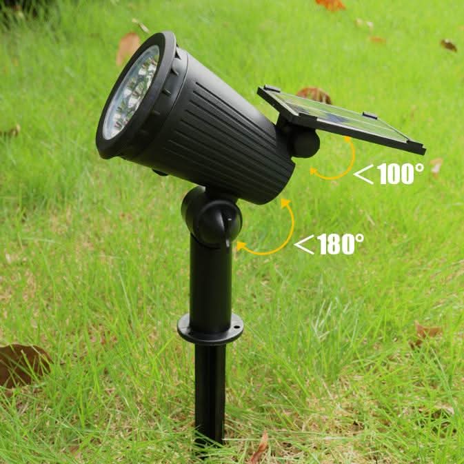 Solar Powered Garden Spotlight with Color-Changing LEDs - Weather-Resistant Design