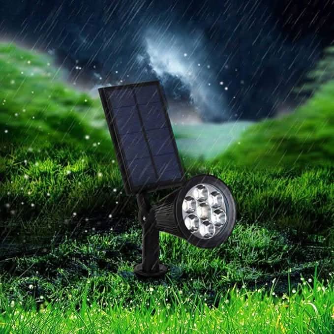 Solar Powered Garden Spotlight with Color-Changing LEDs - Weather-Resistant Design