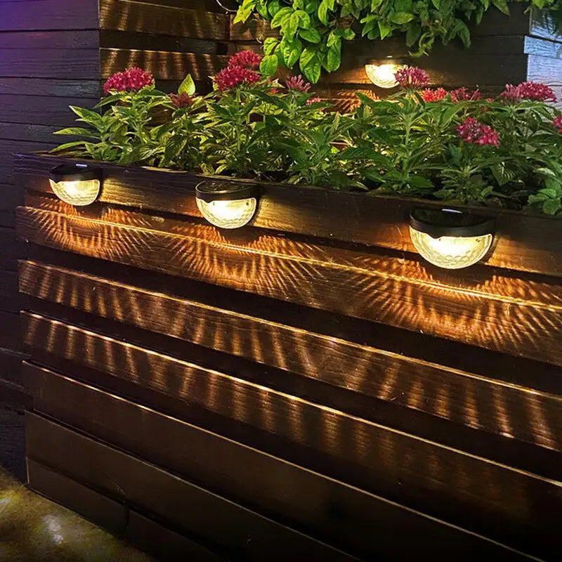 Solar Wall Lamp, Waterproof Build | Auto On/Off, Up to 8 Hours Warm White Light | 2, 4 or 10 Pack, Black or White