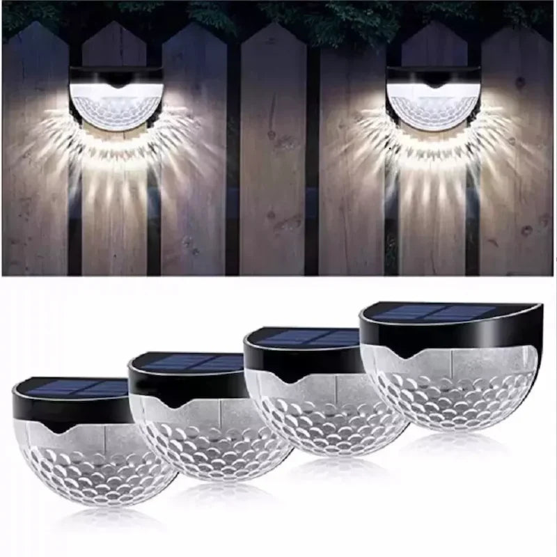 Solar Wall Lamp, Waterproof Build | Auto On/Off, Up to 8 Hours Warm White Light | 2, 4 or 10 Pack, Black or White