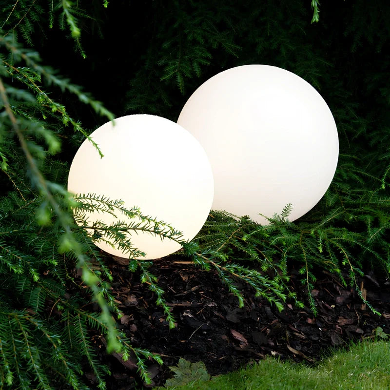 Spherical LED Garden Light | 16-Colour Remote Control, USB Rechargeable | Weather-Resistant, Solar Powered Option