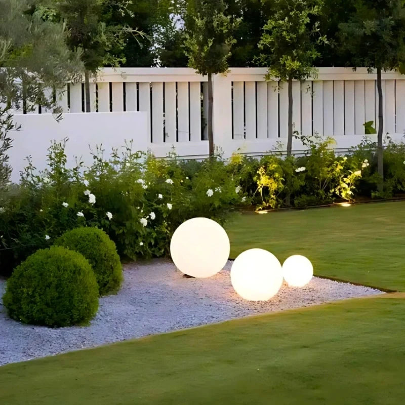 Spherical LED Garden Light | 16-Colour Remote Control, USB Rechargeable | Weather-Resistant, Solar Powered Option