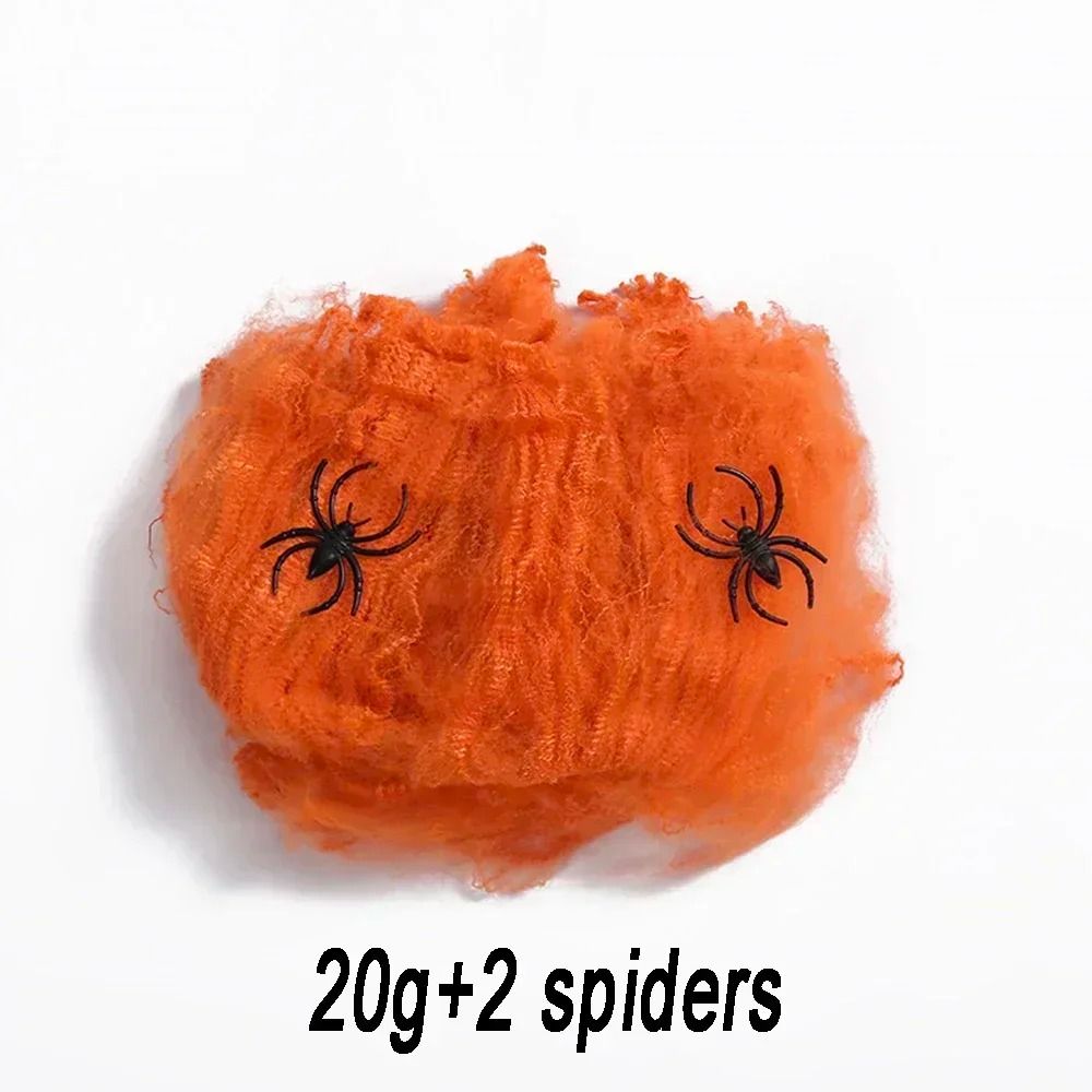 Spider Web Halloween Decoration | Stretchable Cotton Thread Webbing | Covers Large Areas for Instant Spooky Effect