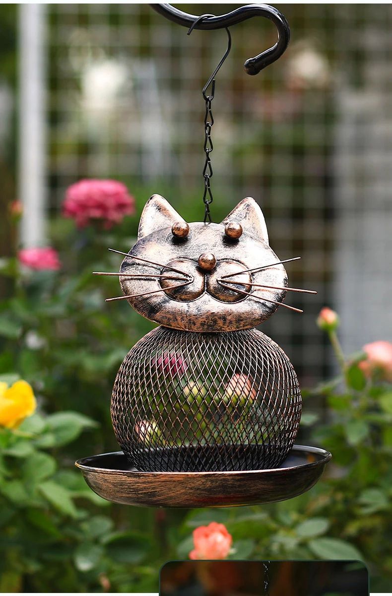 Squirrel-Proof Bird Feeder Hanging Metal with Multiple Feeding Ports