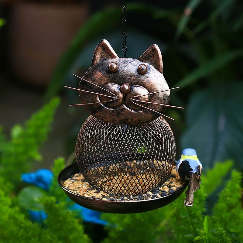 Squirrel-Proof Bird Feeder Hanging Metal with Multiple Feeding Ports