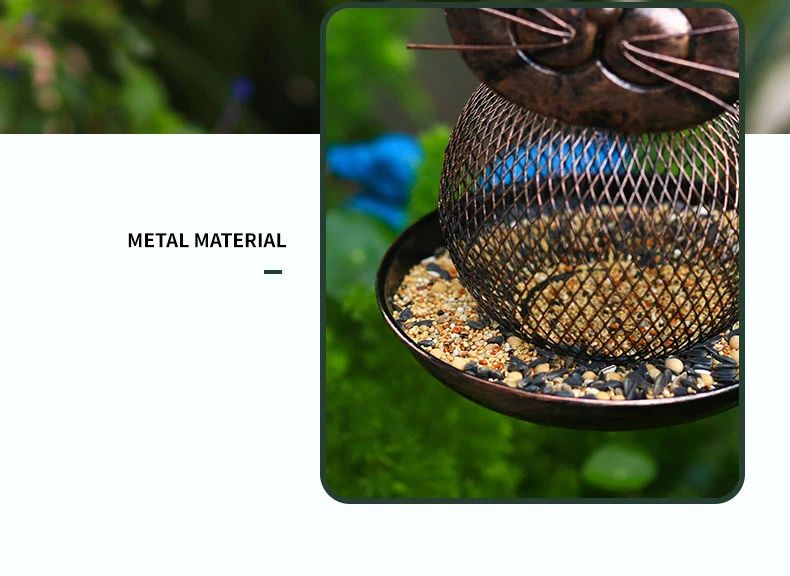 Squirrel-Proof Bird Feeder Hanging Metal with Multiple Feeding Ports