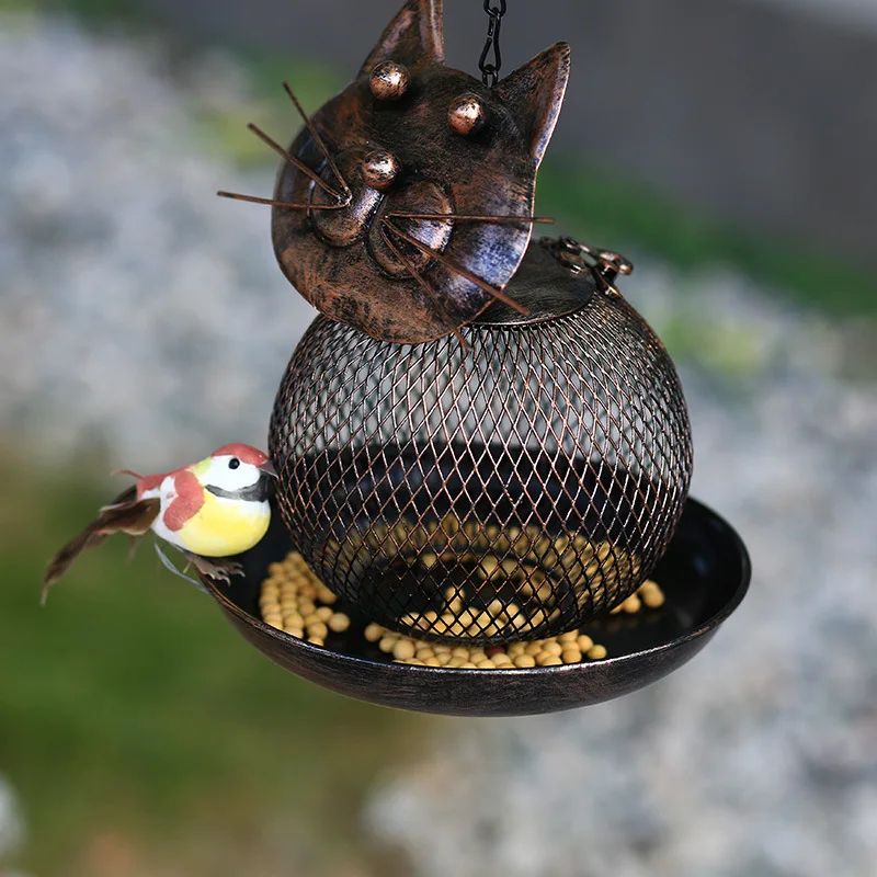 Squirrel-Proof Bird Feeder Hanging Metal with Multiple Feeding Ports