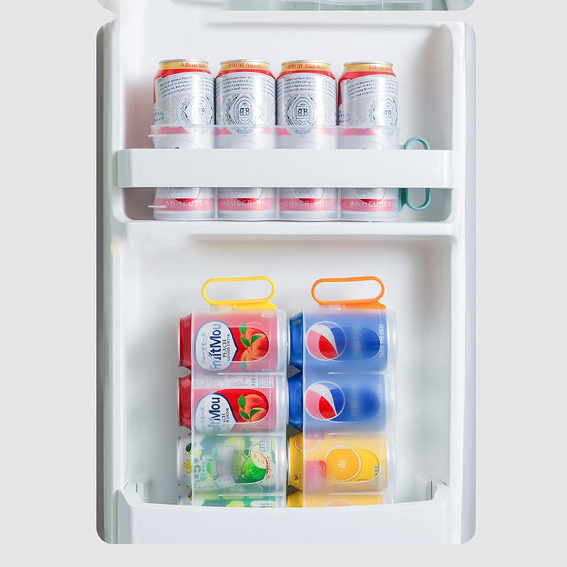 Stackable Can Storage Box Clear Plastic | Holds 4 Cans Per Tray, BPA-Free | Space-Saving Fridge & Pantry Organiser